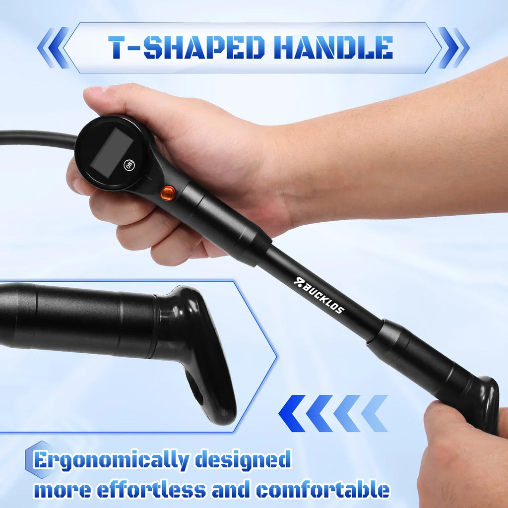 BUCKLOS 320PSI Portable Bike Pump – AV/FV MTB & Road
