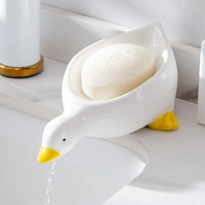 Yellow Duck Soap Dish – Drainable Cartoon Soap Holder