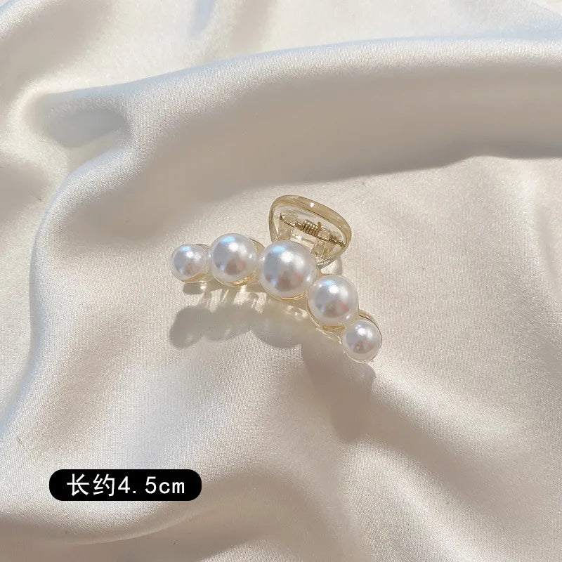 Pearl Hair Claw Clips for Women – Large Korean Shark Barrette