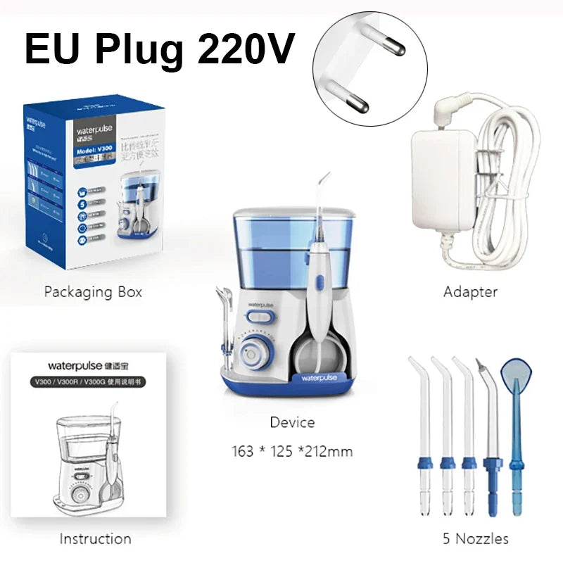 Raugee 800ml Electric Water Flosser Oral Irrigator | 5 Nozzles