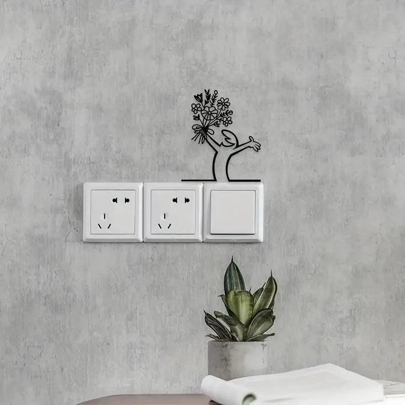 Line Figure Modern Metal Wall Art Poster – Easy Hang Decor