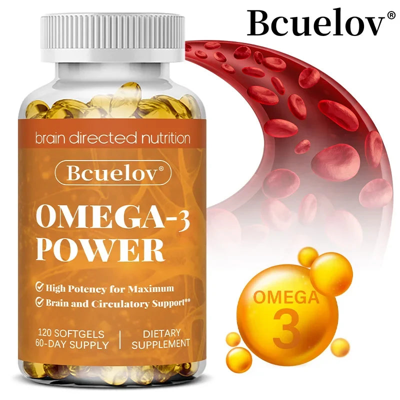 Omega-3 Fish Oil Softgels – DHA & EPA Non-GMO Supplement