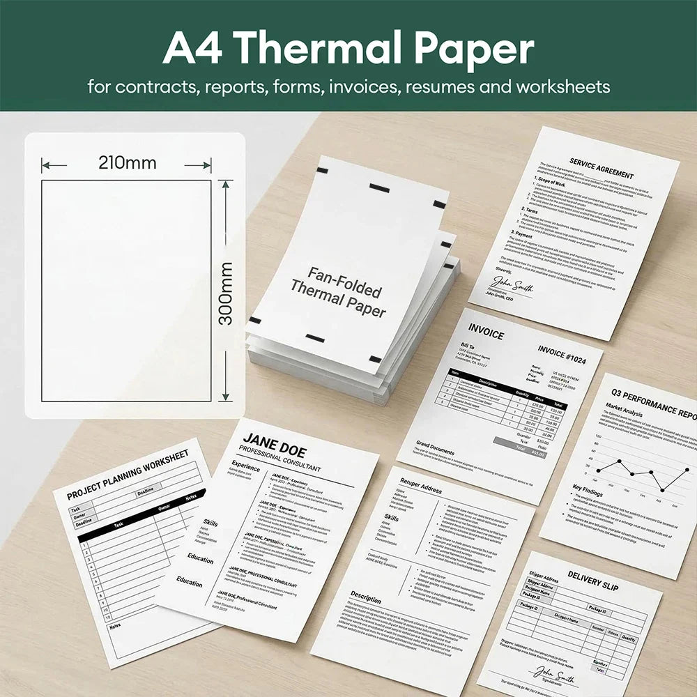 Marklife A4 Thermal Paper 20/100/200 Sheets – Portable Printer