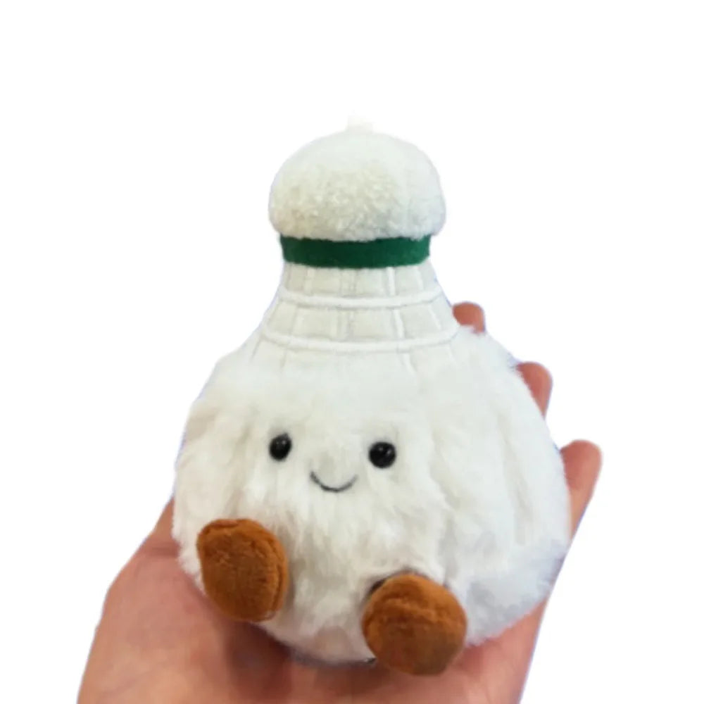 Sports Ball Plush Toy Pendant – Smiling Face Keychain Doll Gift