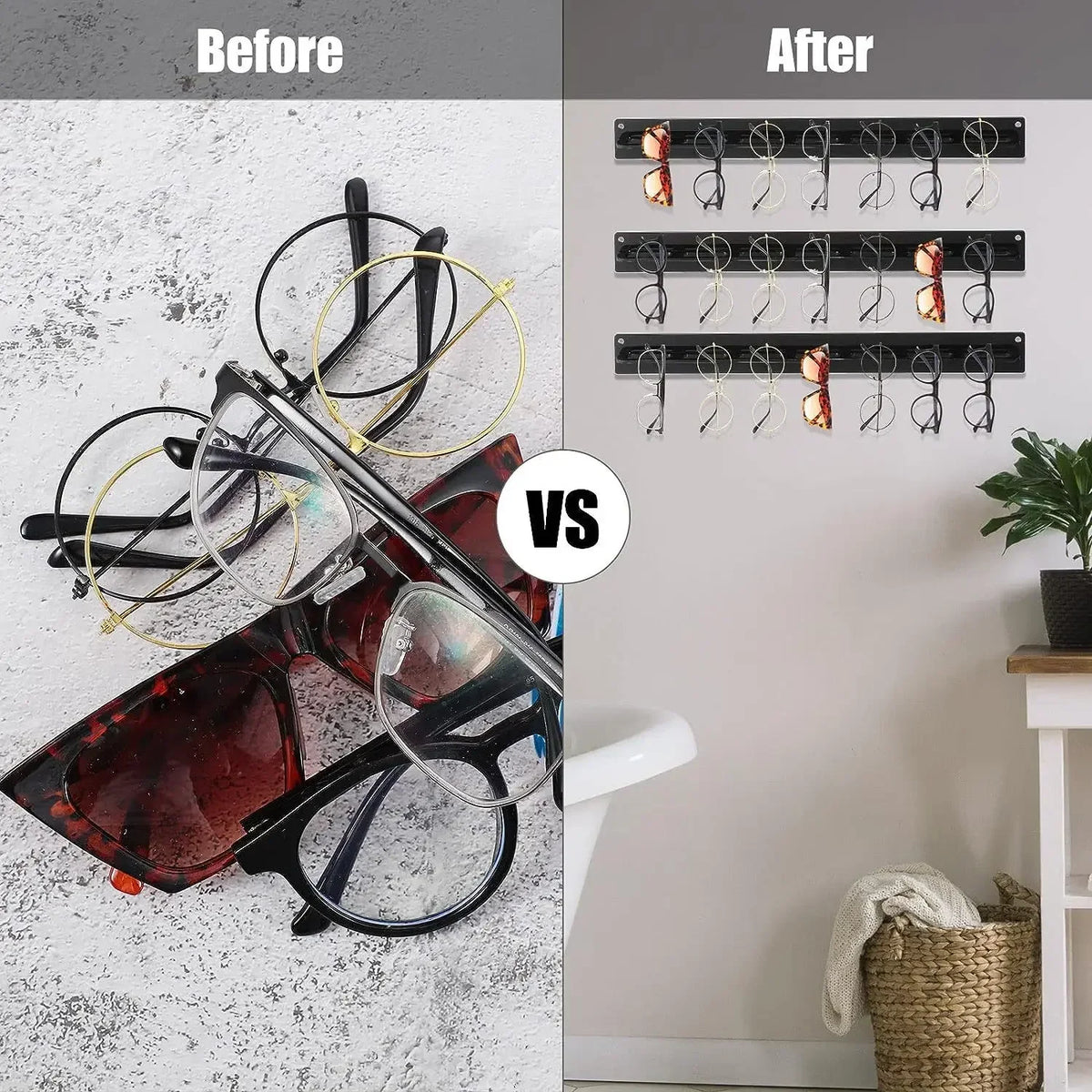 Wall Mounted Acrylic Eyeglasses & Sunglasses Display Rack