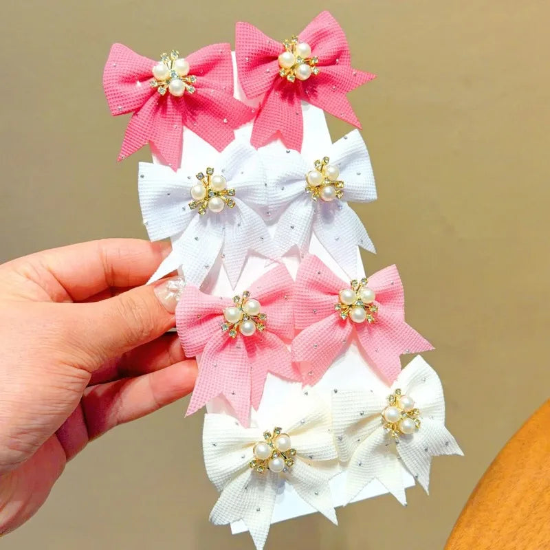 Korean Princess Crown Hair Ties Set – Scrunchies & Clips for Girls