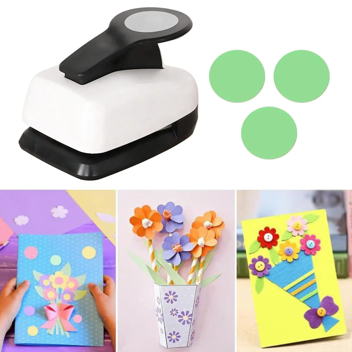 Round Craft Hole Punch – Shape Cutter for Scrapbook & Cards