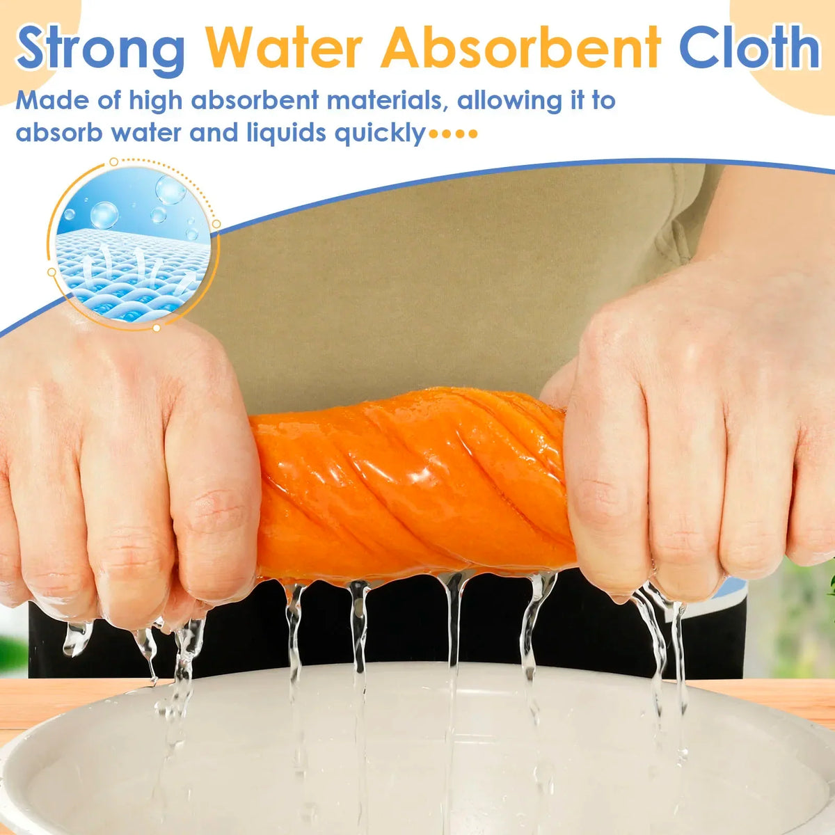 Ultra Absorbent Cleaning Shammy Reusable Wipe Rags – 8/16 Pcs