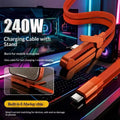 240W 2-in-1 Type-C Fast Charging Cable & Foldable Stand