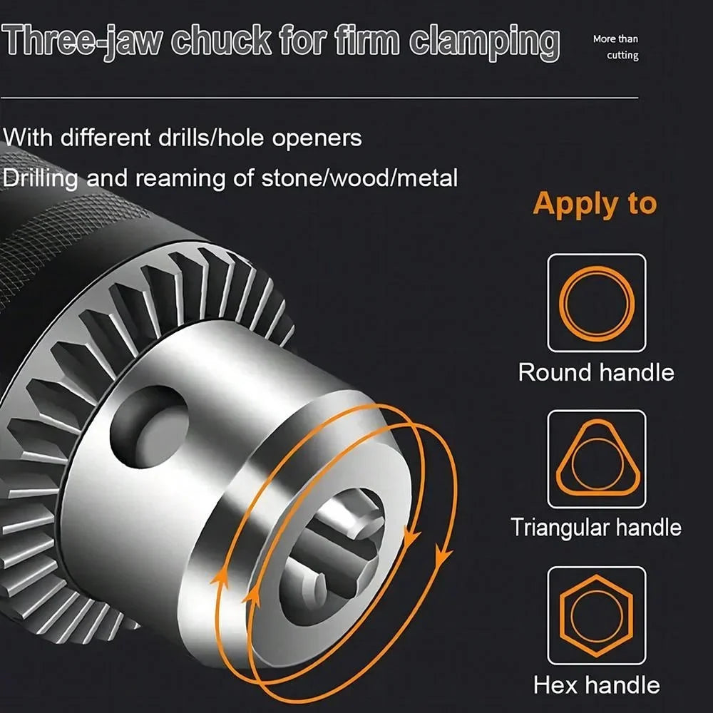Keyless Drill Chuck Adapter 5-Pc Kit | 1/4 Hex & SDS Plus