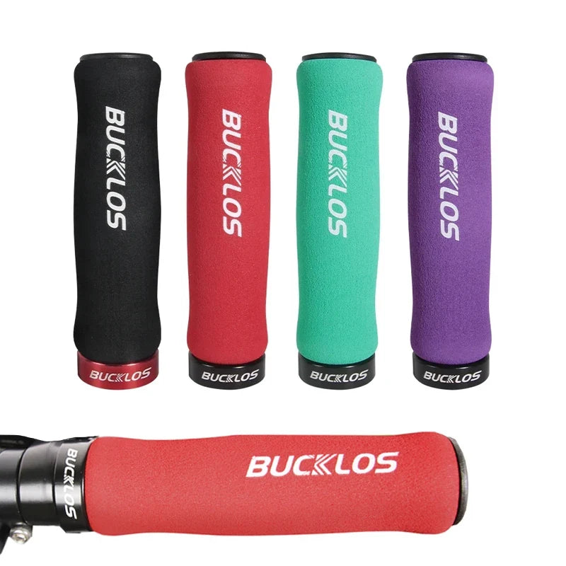 BUCKLOS MTB Lock-On Handlebar Grips – Soft Sponge Bike Grips