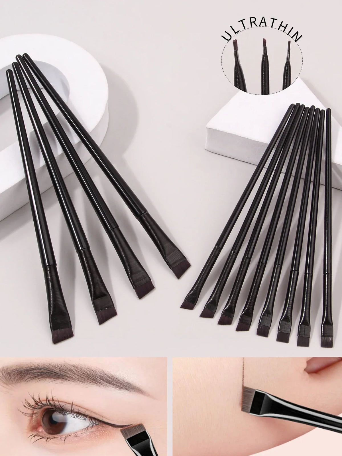 12-Piece Eye Makeup Brush Set – Eyeliner, Eyeshadow & Brow