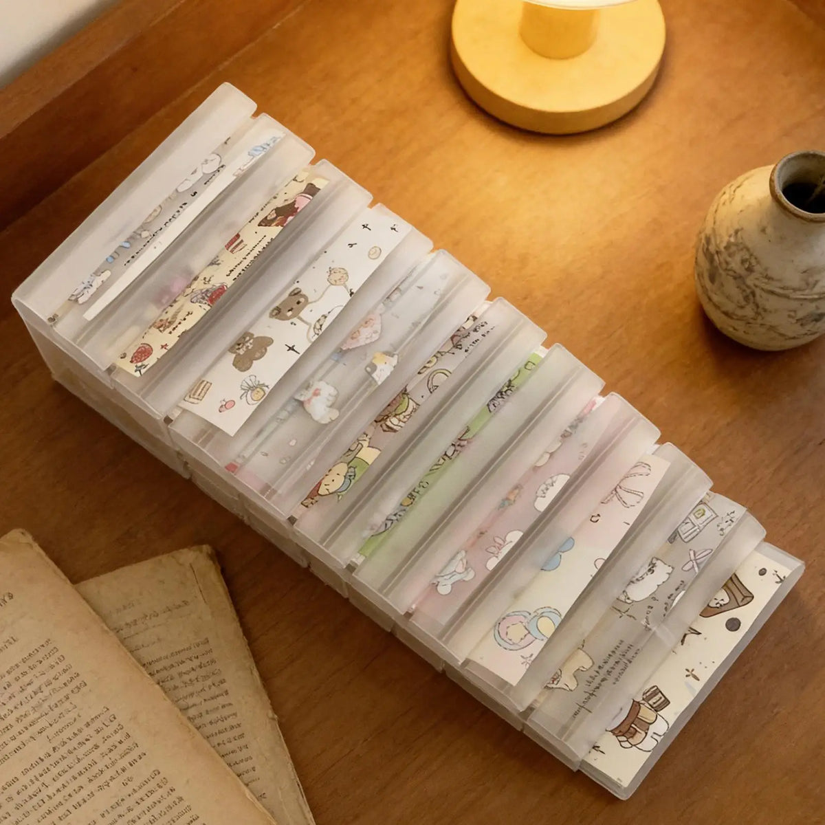 Nail Foil Storage Box – Transparent 10-Slot Organizer
