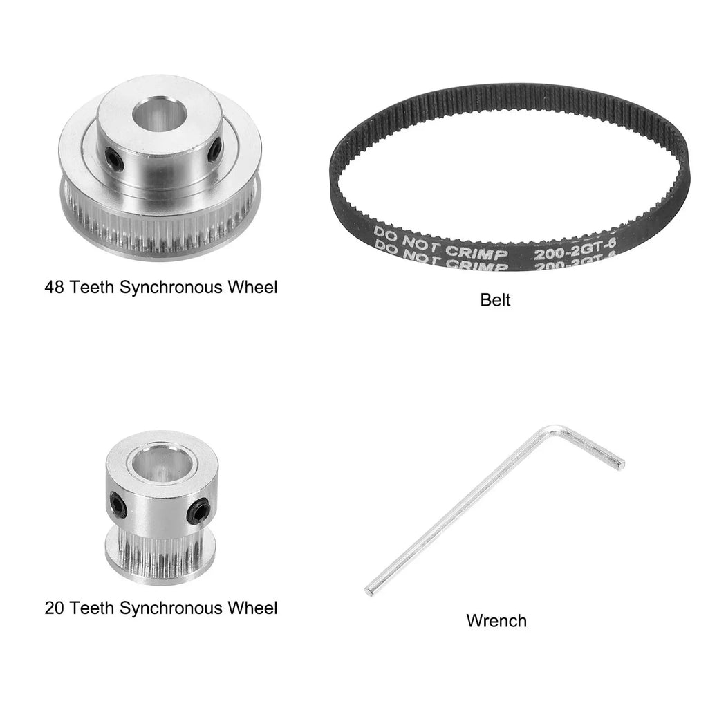 Timing Belt Pulley Set 20 & 48 Teeth 8mm Bore | Sync Drive Kit