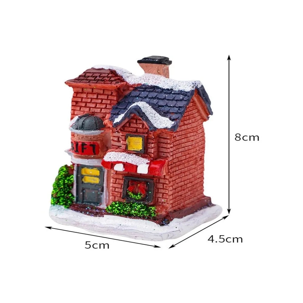 LED Christmas Village Miniature Light House Resin Ornament