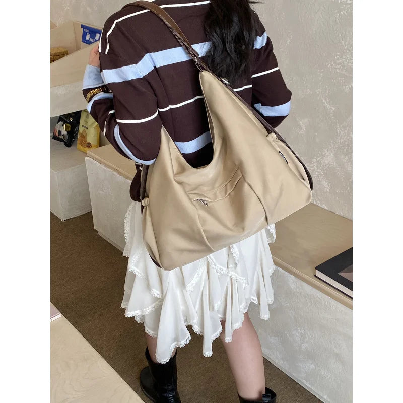 Nixie Large Canvas Tote Bag | Shoulder Backpack for Commuting