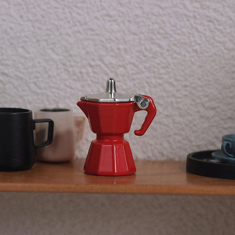 Miniature Coffee Pot Dollhouse Model – Alloy Mini Scene Toy