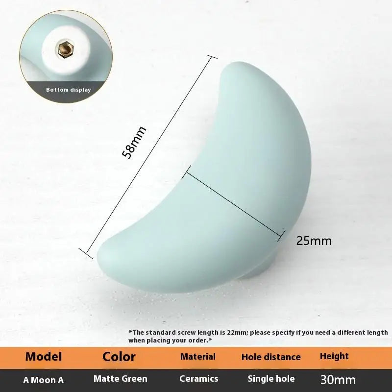 Nordic Ceramic Macaron Kids Cabinet Knobs & Drawer Handles
