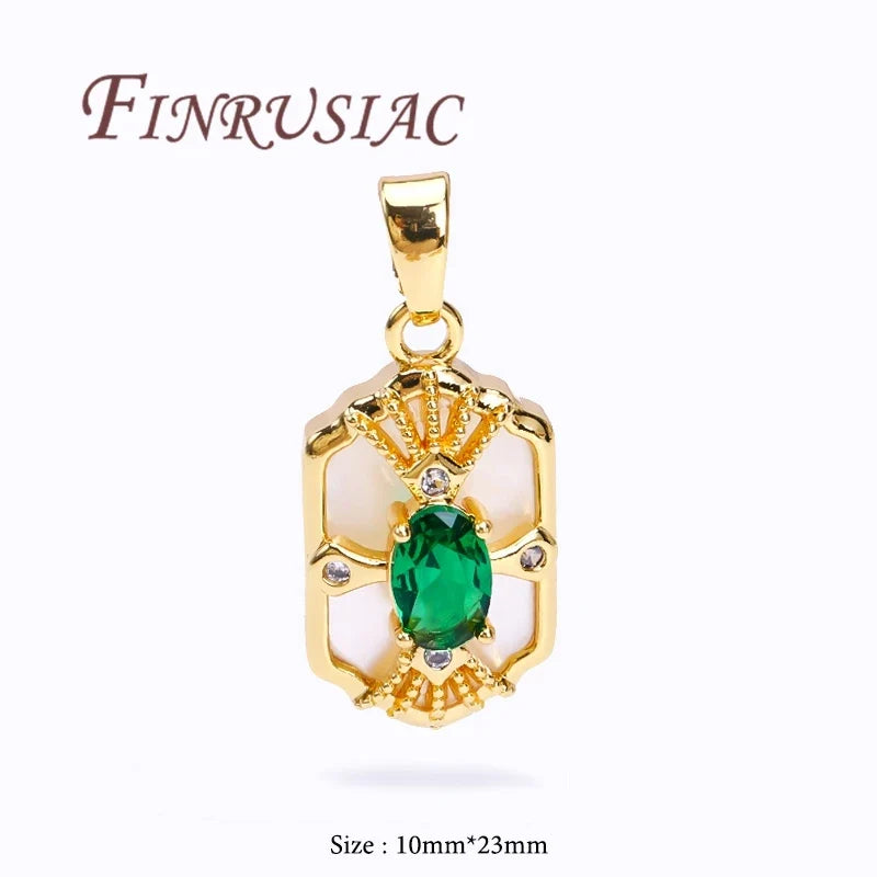 18K Gold Plated Shell Charms – DIY Necklace Pendant Findings