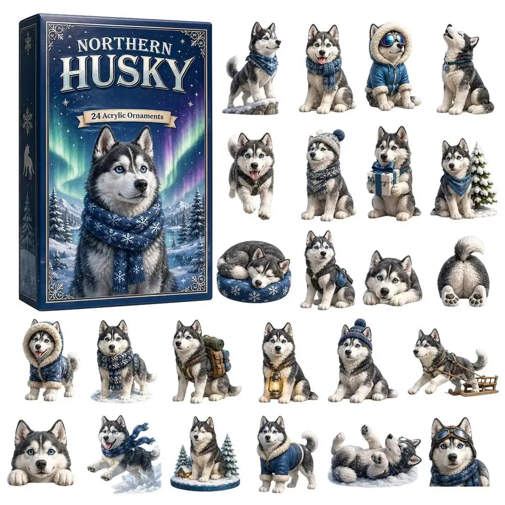 Husky Advent Calendar 2026 – 24-Day Acrylic Christmas Countdown