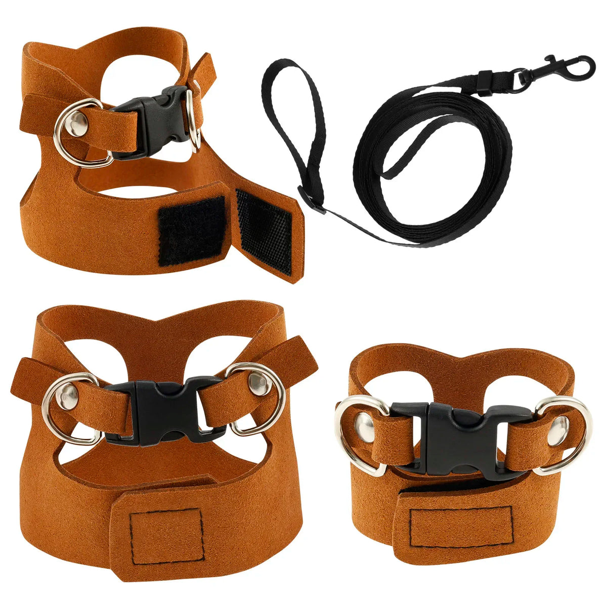 3-Pack Lizard Harness & Leash – Bearded Dragon S/M/L Set