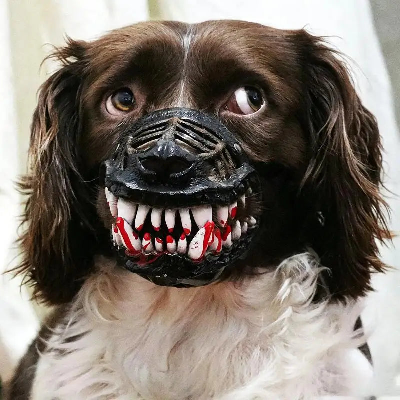 Dog Dinosaur Halloween Costume Muzzle | Soft Latex, Movable Jaw