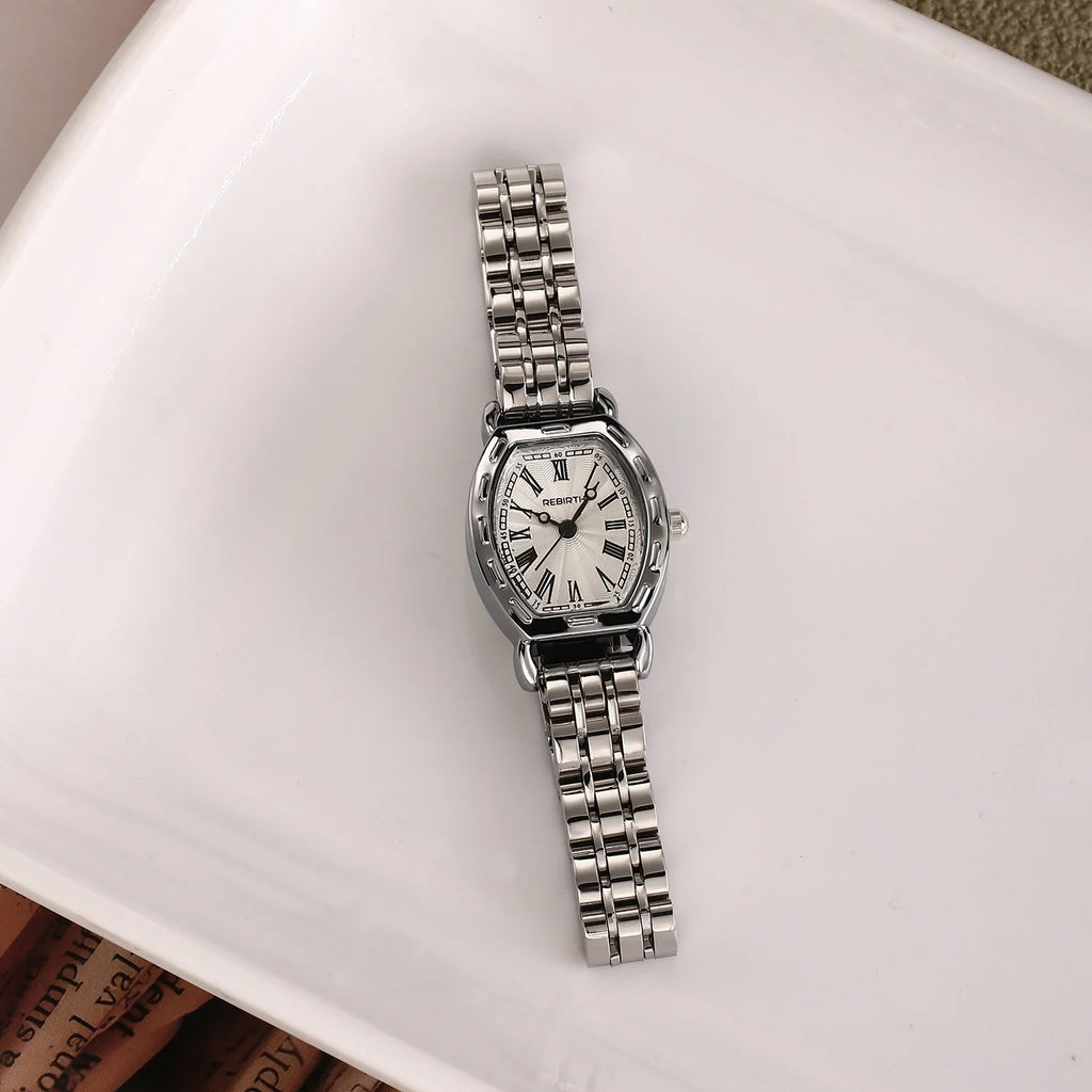REBIRTH Roman Numeral Quartz Watch – Stainless Steel Band