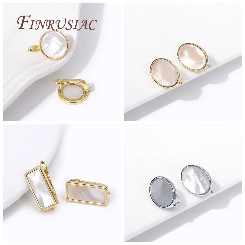 18K Gold Plated Shell Earring Hooks & Clasps | DIY Jewelry Findings