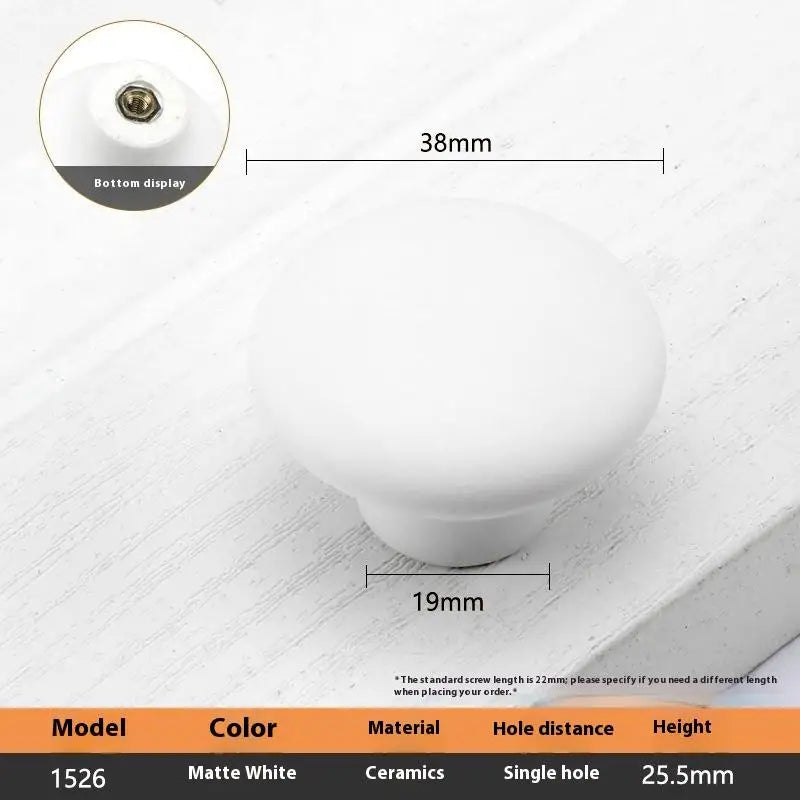 Nordic Ceramic Macaron Kids Cabinet Knobs & Drawer Handles