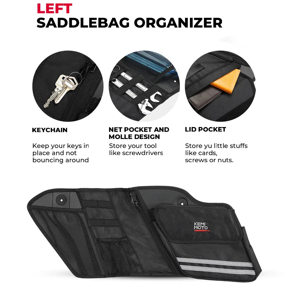 Motorcycle Saddlebag Organizers for Touring Models 2014–2023