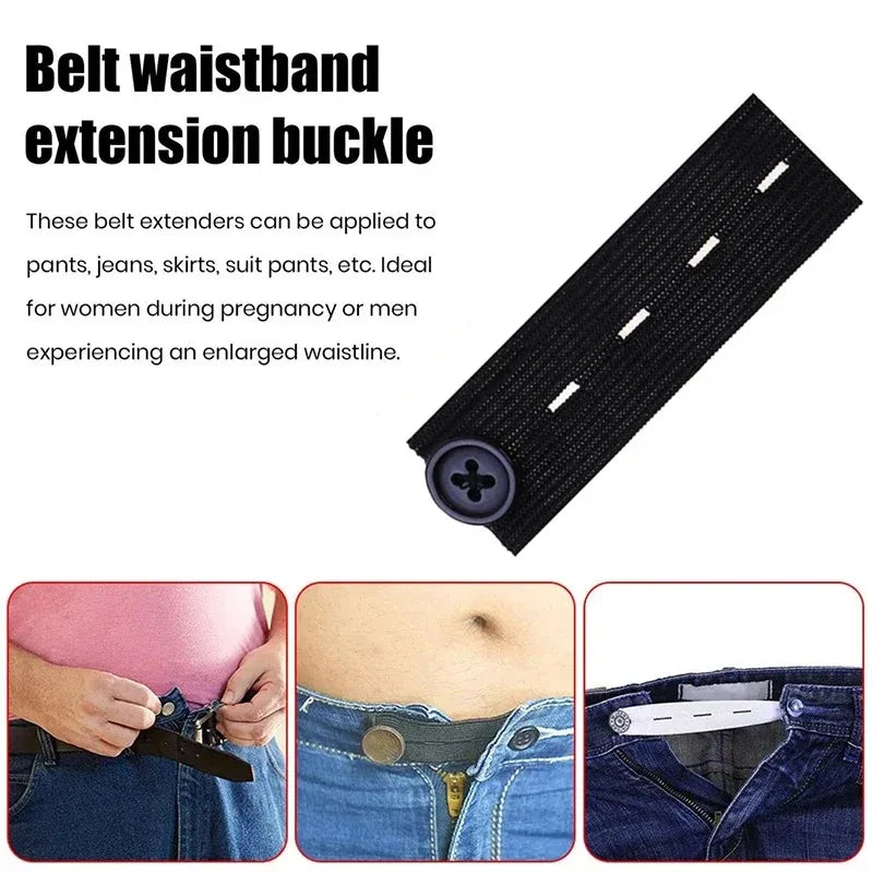 4pcs Elastic Waistband Extension Buckles for Jeans & Maternity
