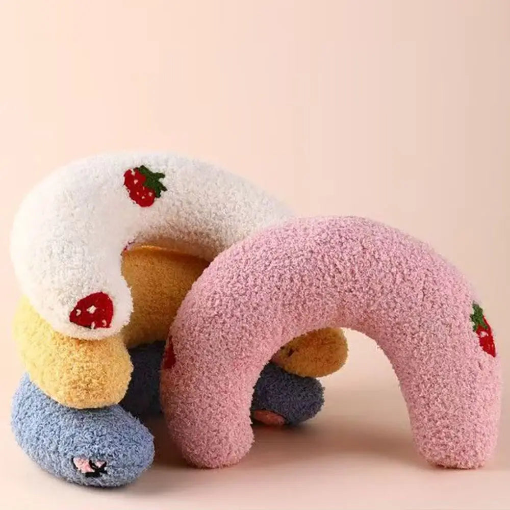 U-Shaped Plush Pet Pillow – Soft Sleeping Mat for Cats & Dogs