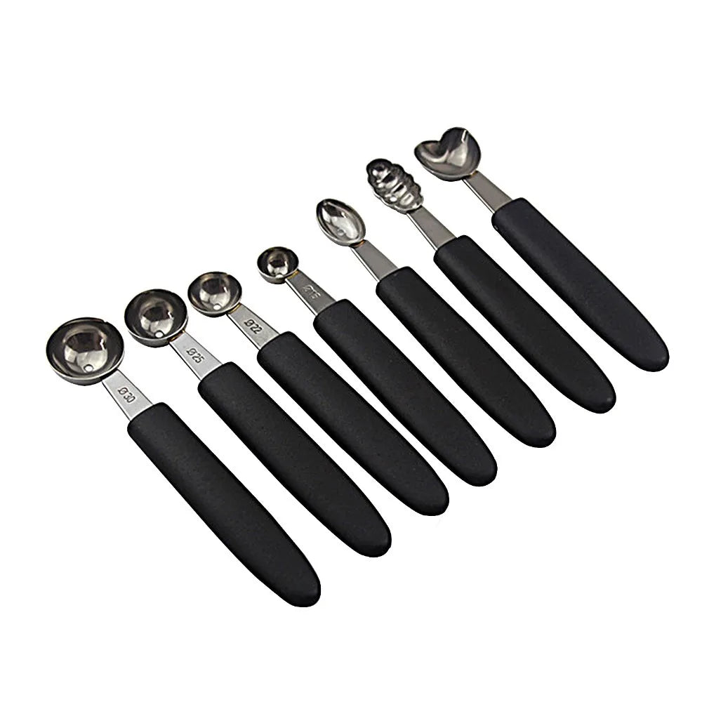 7-Piece Stainless Steel Melon Baller & Fruit Scoop Set
