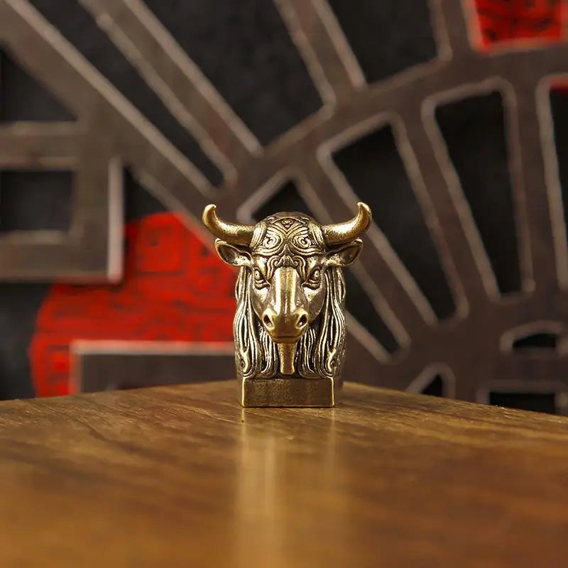 Brass Chinese Zodiac Animal Head Figurine | Vintage Collectible