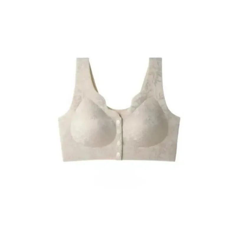 Women's Wire-Free Front Closure Push Up Bra | Jacquard Vest