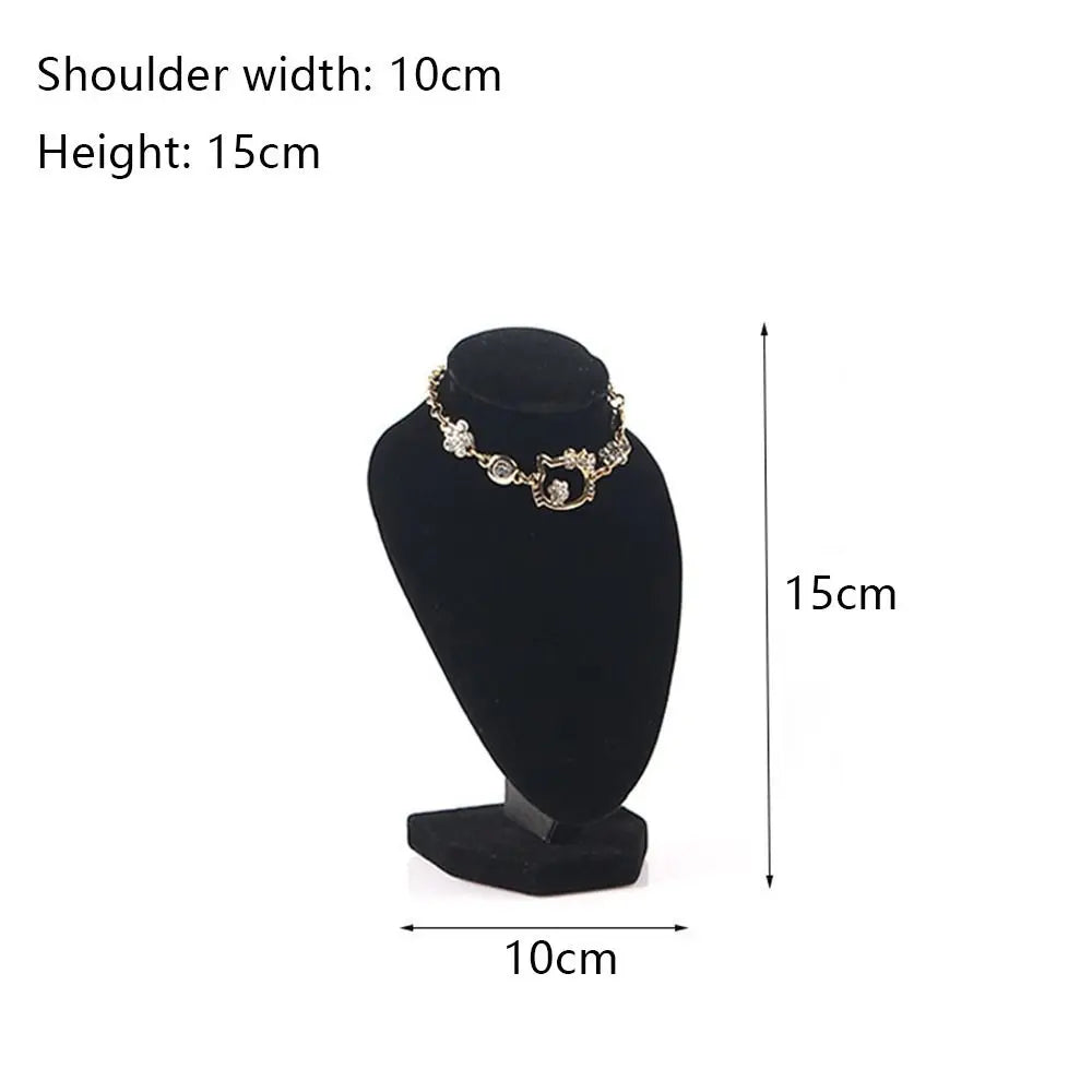 Velvet Jewelry Display Stand Necklace Bust Holder Organizer Rack