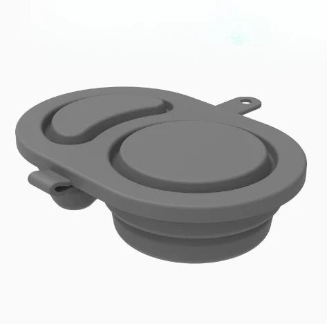 Silicone Dual Compartment Snack Box – Reusable Leakproof Lunch Container