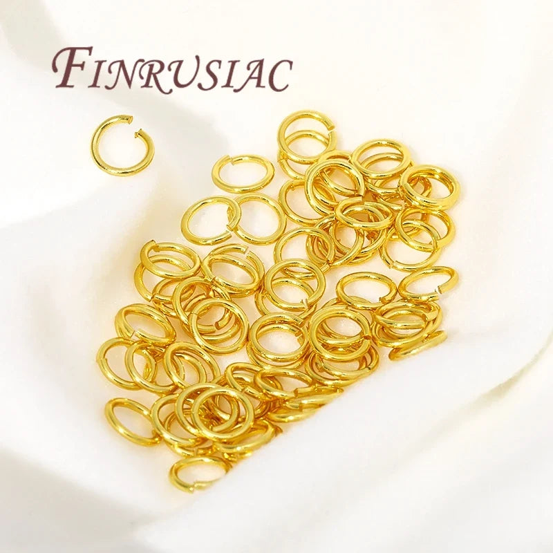 Gold Plated Open Jump Rings 3–8mm | DIY Jewelry Connectors