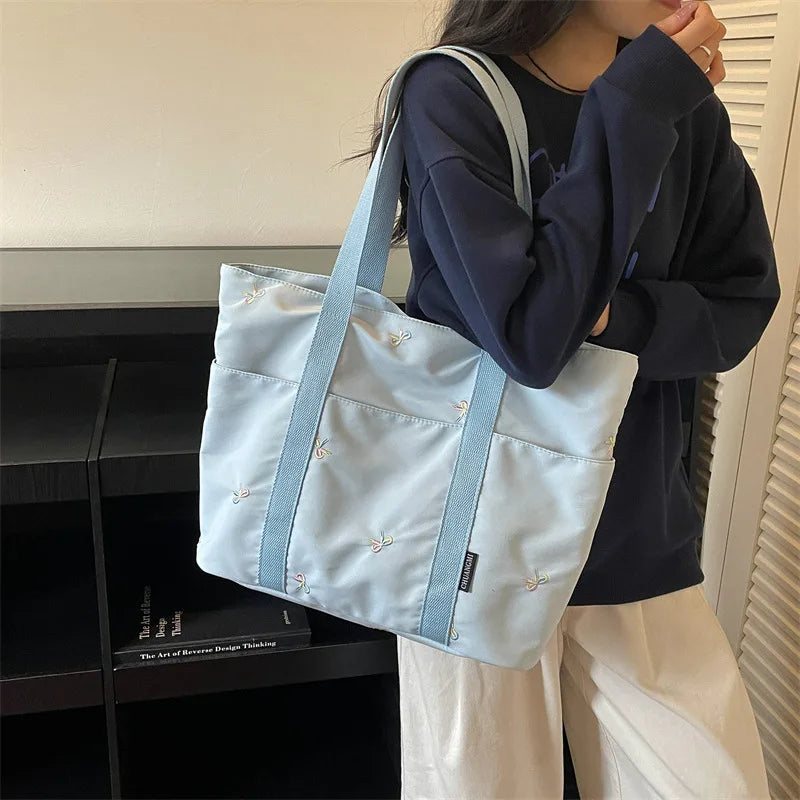 Minimalist Large Canvas Tote Bag – Women's Shoulder & Travel Bag