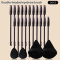 20 Mascara Wands & Eyebrow Brushes + 4 Makeup Sponges