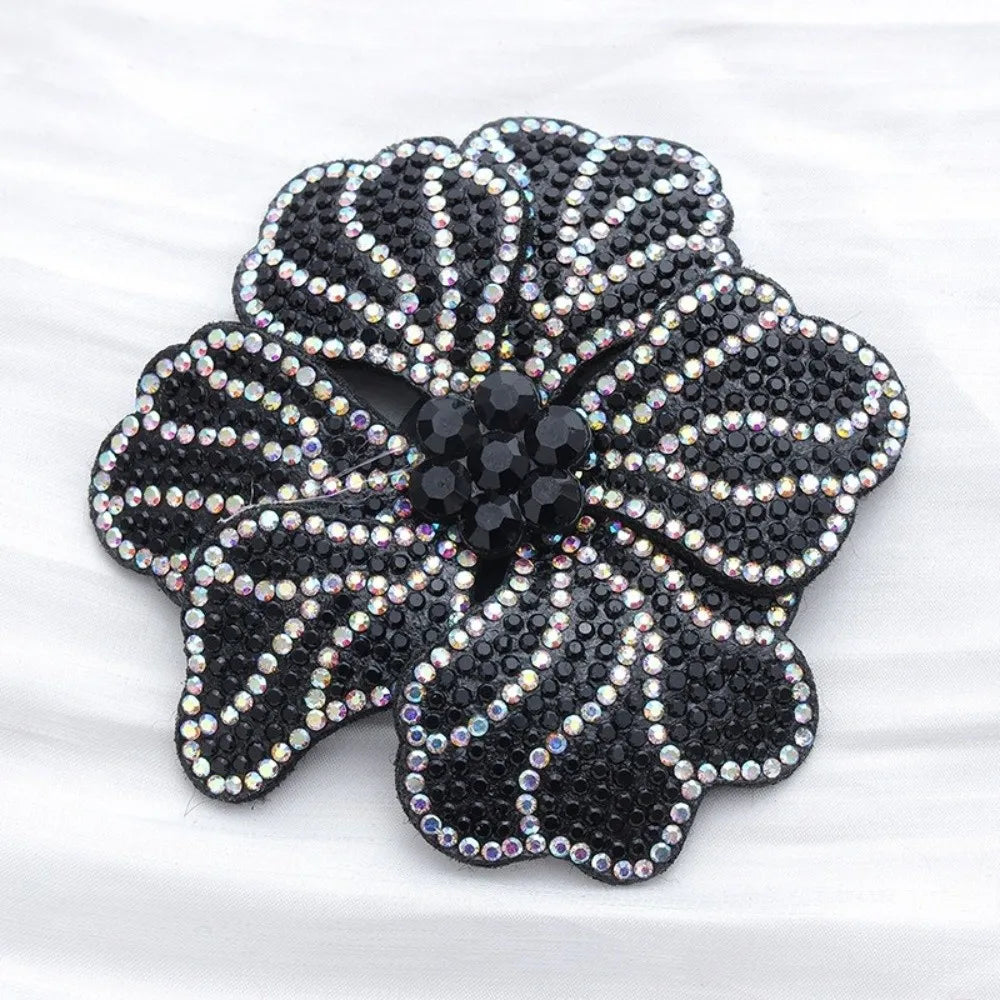 3D Rhinestone Rose Flower Patch – Sew-On DIY Applique Craft