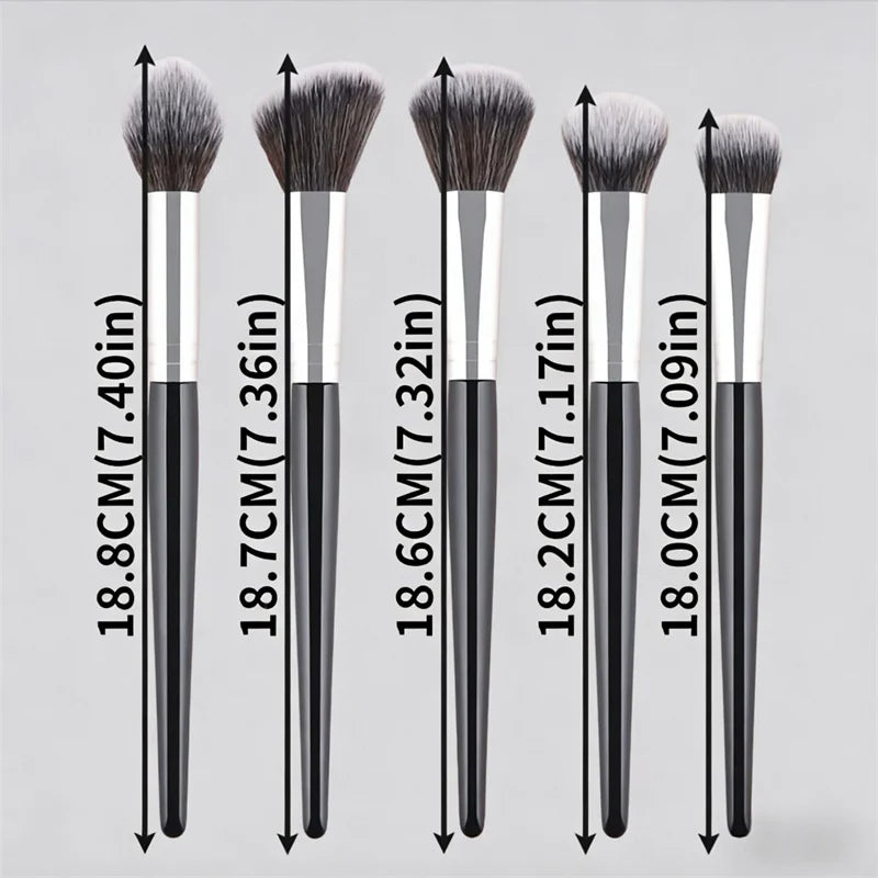 4/5Pcs Makeup Brush Set – Blush, Foundation & Highlighter