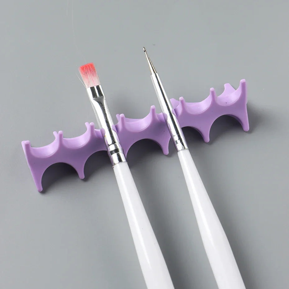 Silicone Nail Pen Holder & UV Gel Brush Display Stand
