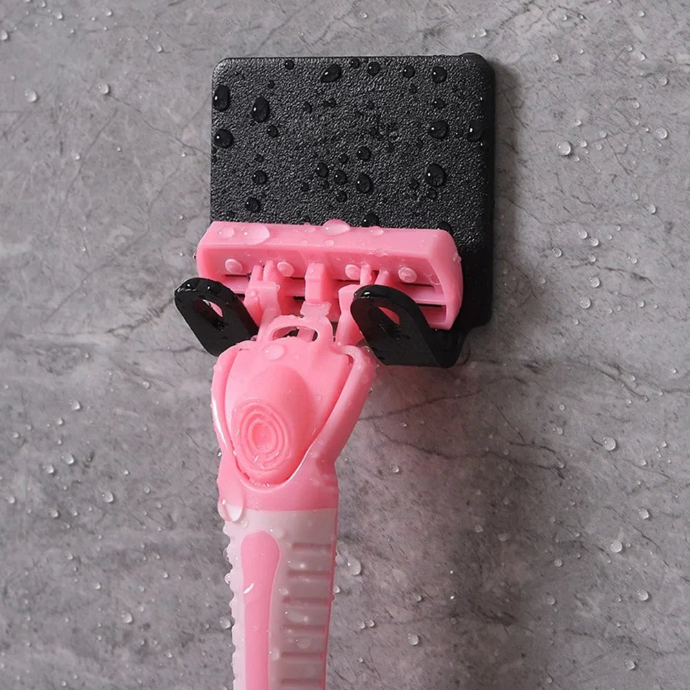 No-Drill Wall Razor & Shaver Holder – Bathroom Hook Organizer