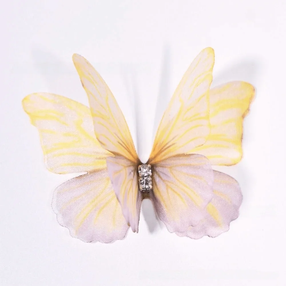 50Pcs 3D Organza Butterfly Appliques – Colorful Mesh Patches