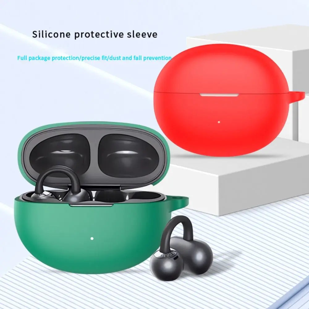 Silicone Case with Carabiner for QCY Crossky C50 Earphones