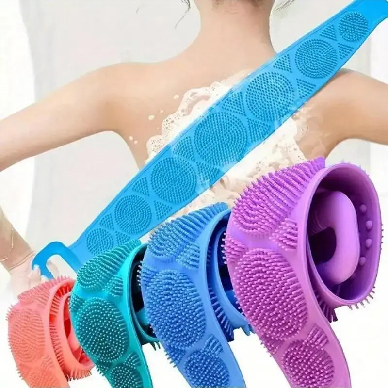 Silicone Body Scrub Brush & Exfoliating Back Bath Belt