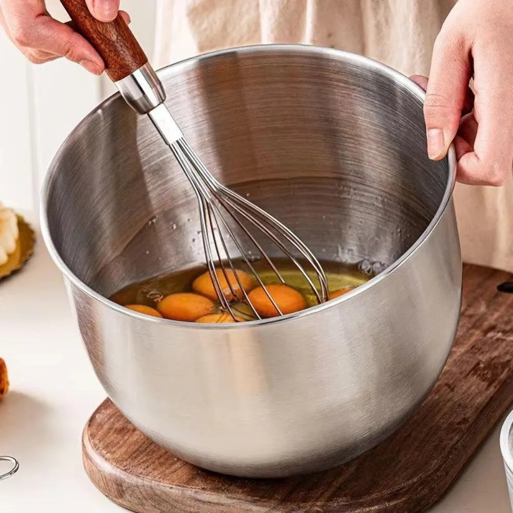 Stainless Steel Mixing Bowl – Deep Splash-Proof Design, S–XL