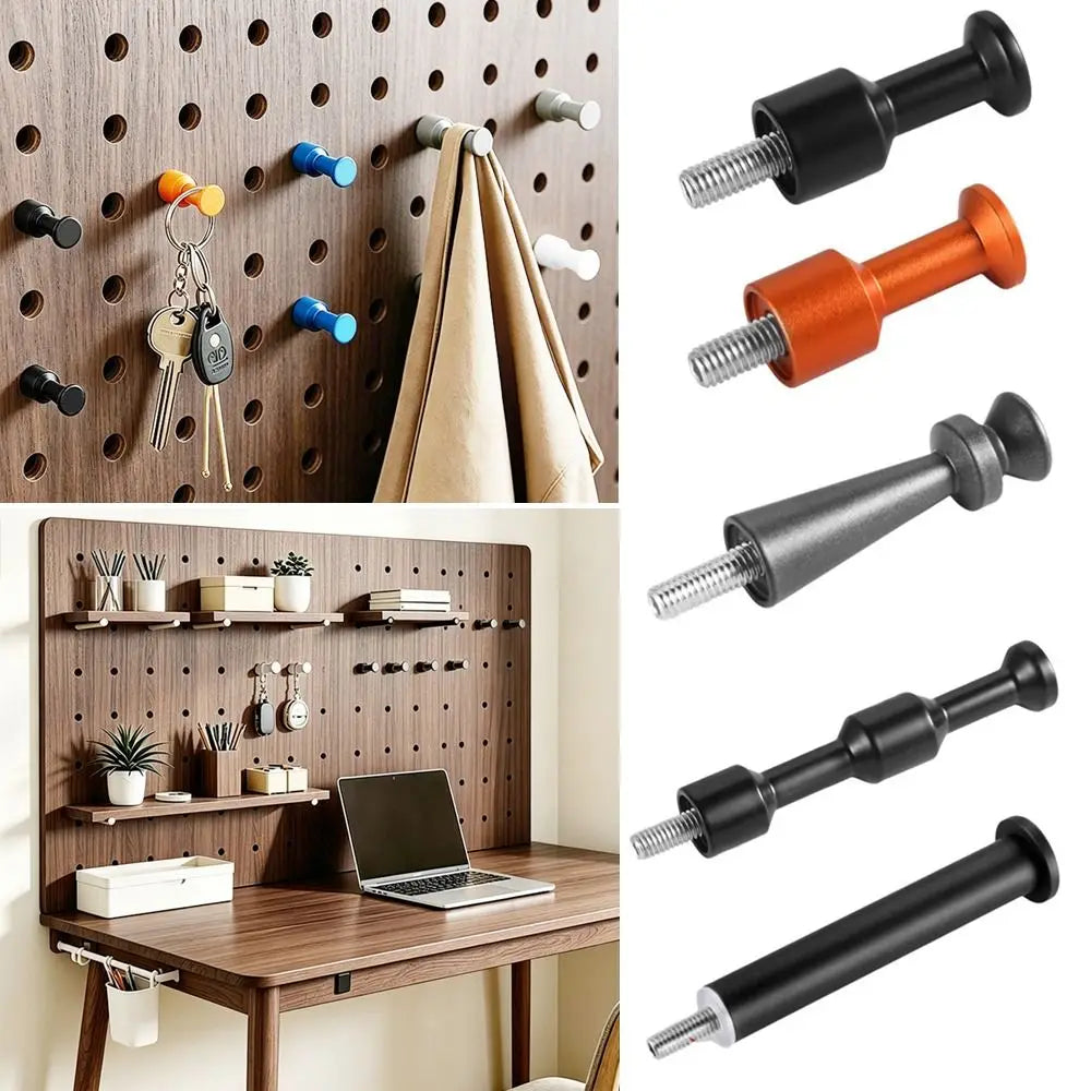 Metal Pegboard Hook Aluminum M6 Thread – Wall Storage Organizer