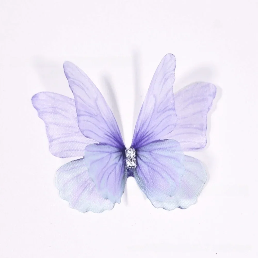 50Pcs 3D Organza Butterfly Appliques – Colorful Mesh Patches